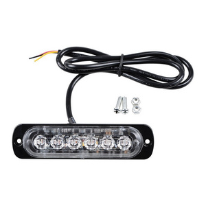 12v Emergency Vehicles car 6 LED flash Light Amber Red Blue Truck Strobe LED Flashing Warning Light