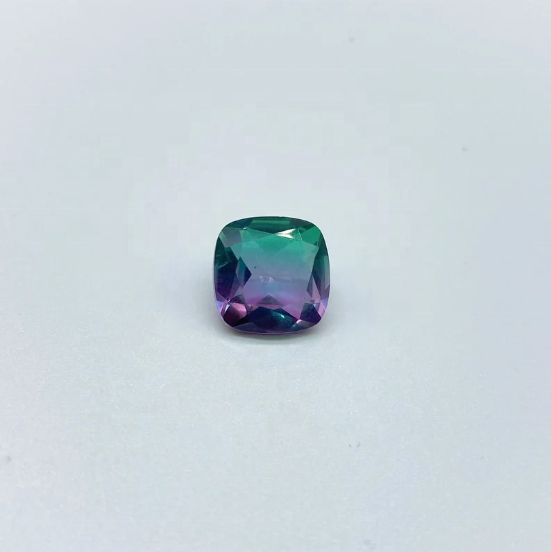 KIBO Factory Wholesale Natural Two Color Watermelon, tourmaline, gemstone, princess cut 7-11mm high-quality loose stones