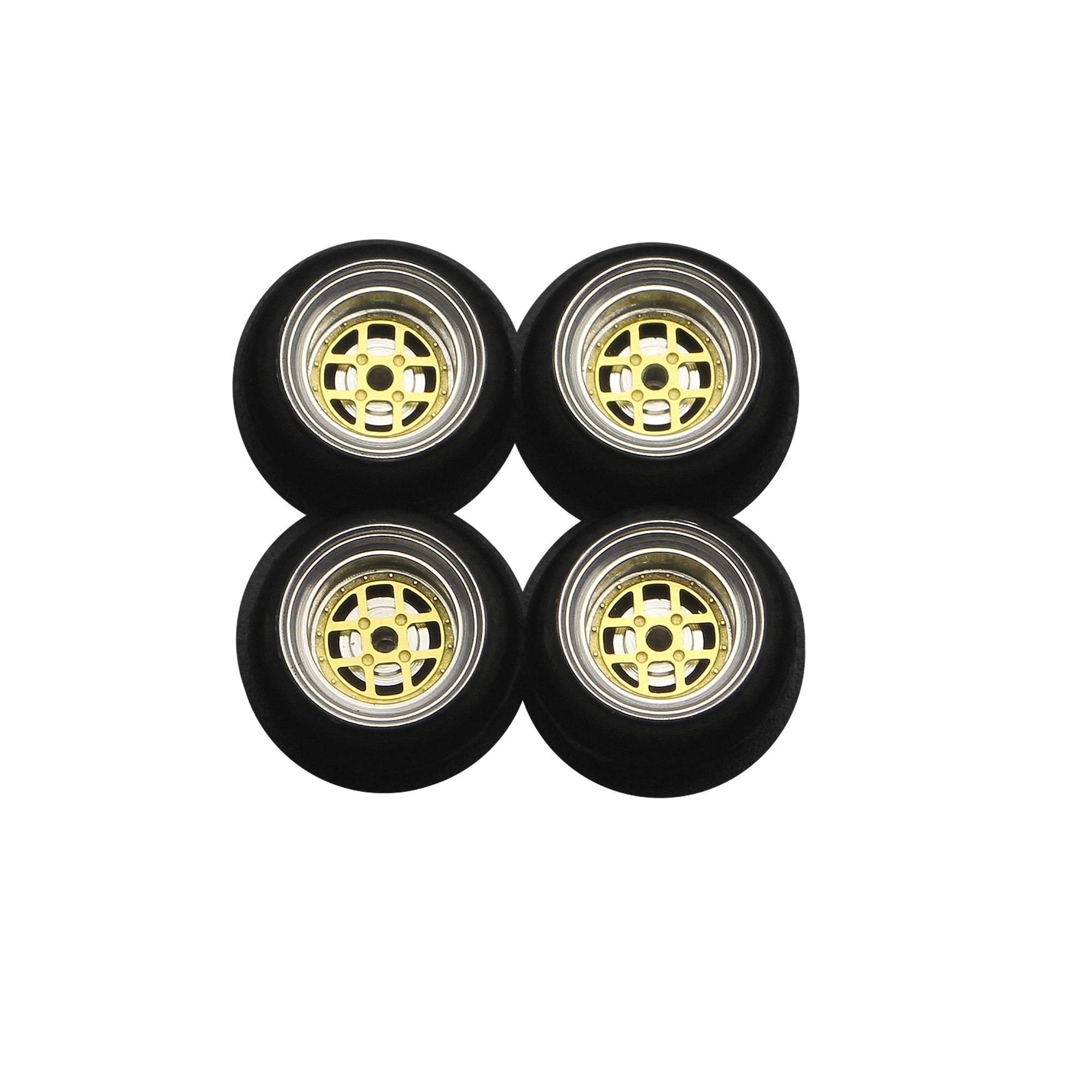 BNDS 1/64 scale BC64081 model car Metal Wheels Hot Rims Custom Modified Parts 4pcs alloy wheels rubber tire