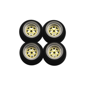 BNDS 1/64 scale BC64081 model car Metal Wheels Hot Rims Custom Modified Parts 4pcs alloy wheels rubber tire