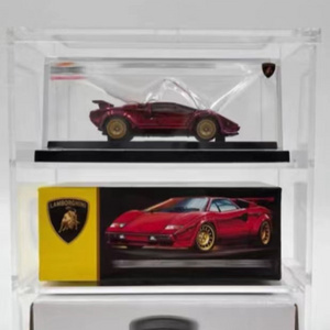 1:64 Hot selling electric sports cars kid police car police die cast metal and alloy metal car toy acrylic display case