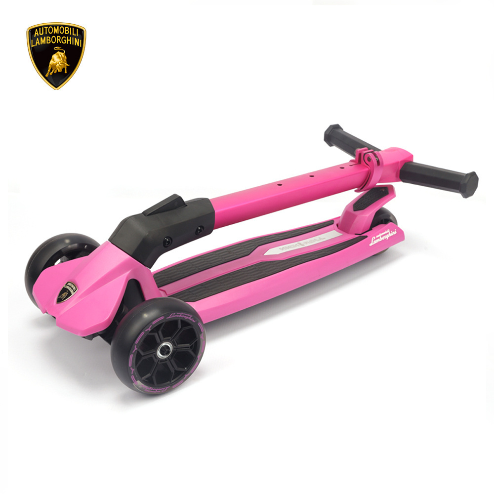 Licensed Lamborghini Kids Scooter 3-10 Years Old Children Scooter with 4 Height Adjustable Extra Wide Deck