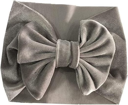 Hair Accessories big bow Soft Elastic Various Color Nylon Headband headbands for Baby Girls