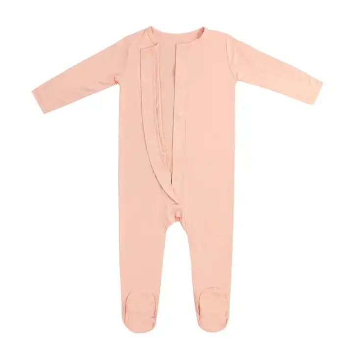 Baby Boy 100% Organic Footie With Feet In Footed Infant Baby Girls Magnetic Cotton Clothing Me Baby Romper Pajamas