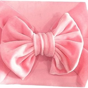 Hair Accessories big bow Soft Elastic Various Color Nylon Headband headbands for Baby Girls