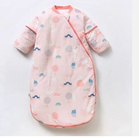 new arrival customized soft birds printing Breathable Baby Sleep Sack Organic Cotton Baby Sleeping Bag