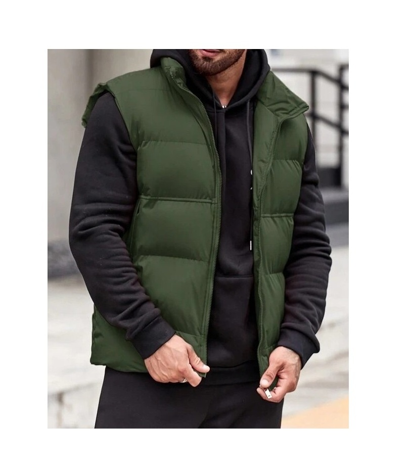 men polyester tank top customized singlets high quality wholesales puffer vest