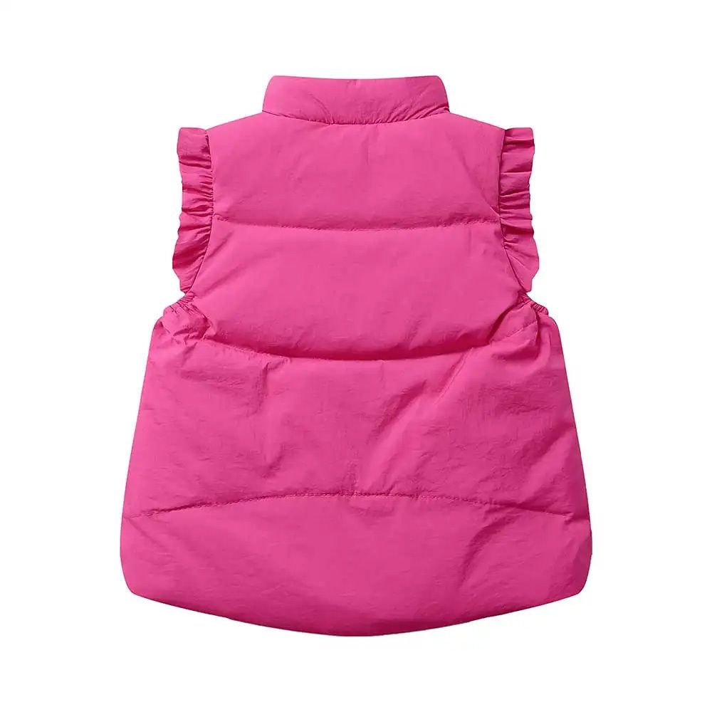 Wholesale Custom OEM sleeveless Zipper Winter vest For Women Quilted 100% polyester filled Puffer Vest Jacket