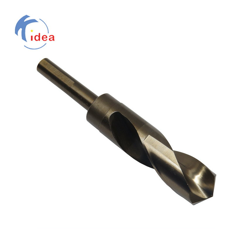 Factory wholesale reduced shank twist drill bit titanium plated high speed steel twist drill bit