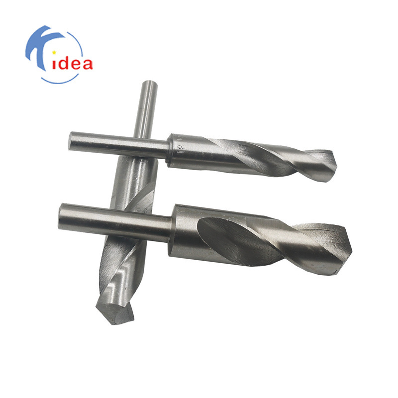 Factory wholesale reduced shank twist drill bit titanium plated high speed steel twist drill bit