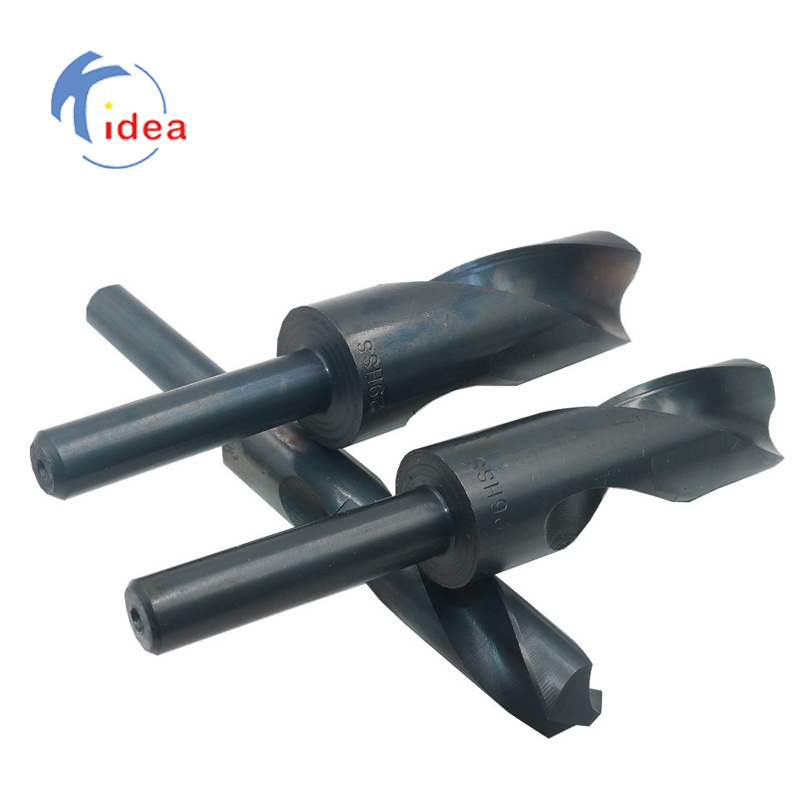 Factory wholesale reduced shank twist drill bit titanium plated high speed steel twist drill bit