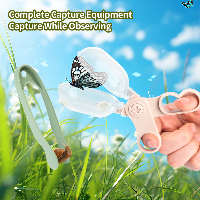 12 pcs outdoor explore kit Bug Catcher Kit for Kids with Butterfly Net Critter Keeper Magnifying Glass Insect Catcher