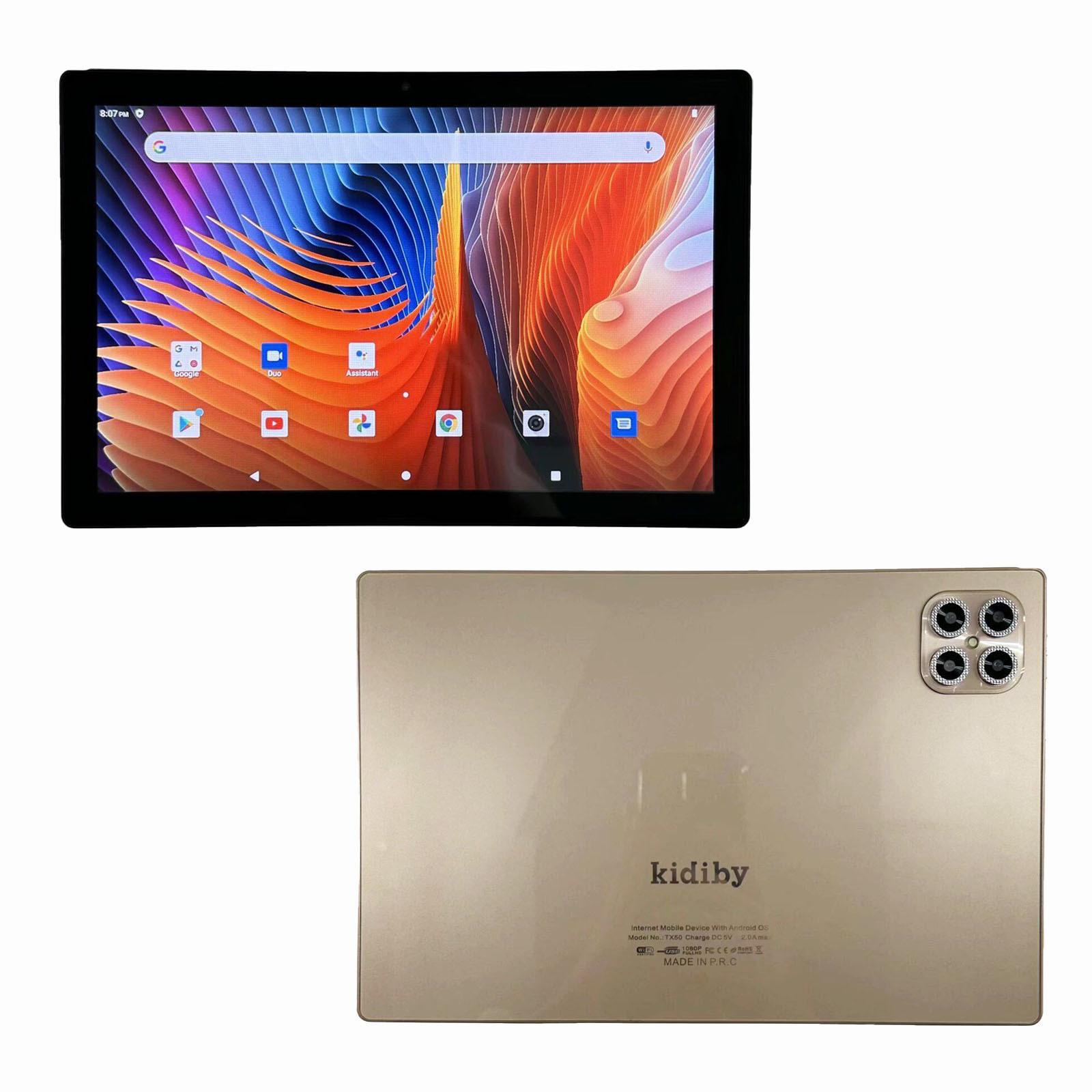 Kidiby 10.1 Inch IPS Android Tablet GSM With Keyboard 4GB+64GB Tablet Pc Garming Educational Business