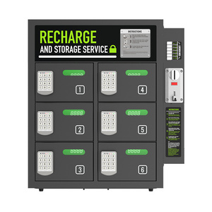 ACRCAS Used Coin Operated 6 Bay Cell Phone Charging Lockers for Hotel Lobbies