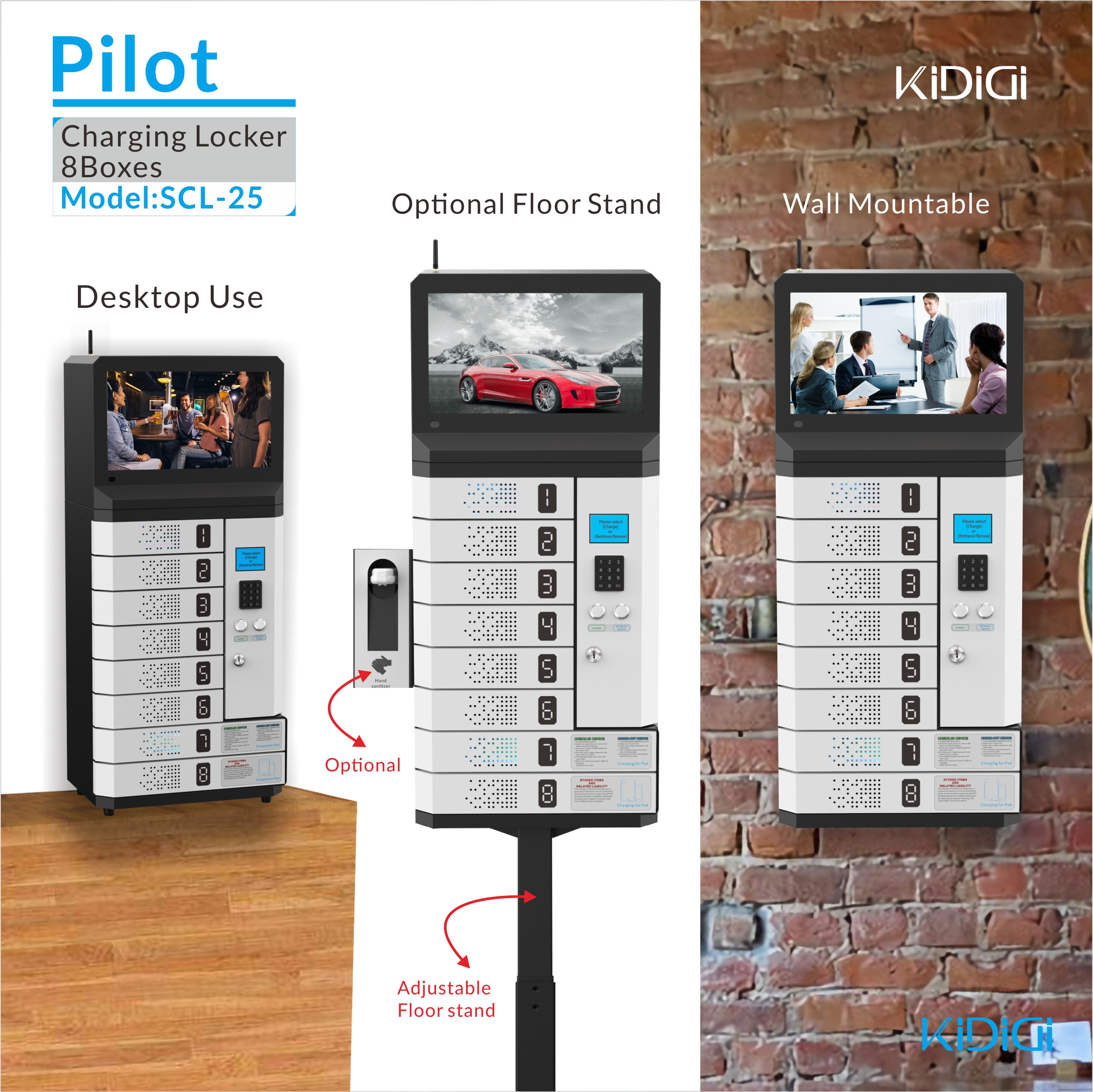 safes power station products 2023 display racks Digital Locker  Phone charging station Fast Charging Multi-grid vending machine