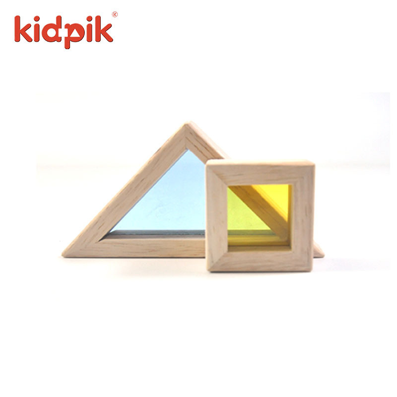 Kidpik Chinese Tangram Toys Mini Building Blocks Sets Children Early Education Cognitive Toys Rainbow Wooden Tangram Puzzle