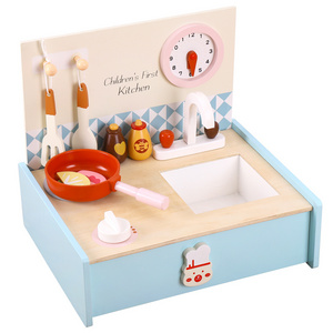 Pretend Play Mini Kitchen Toys Real Table Cooking Bench Tableware Cooking Set Pretend Play Set Kitchen Toys For Children Kids