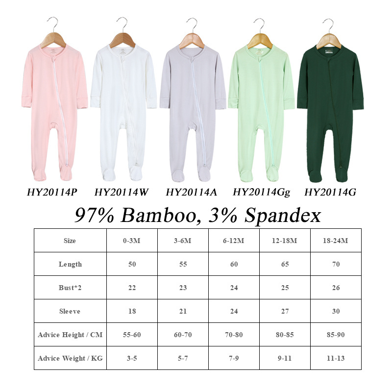 bamboo baby romper double zipper custom print clothing newborn infant pajamas bamboo baby clothes baby rompers wholesale