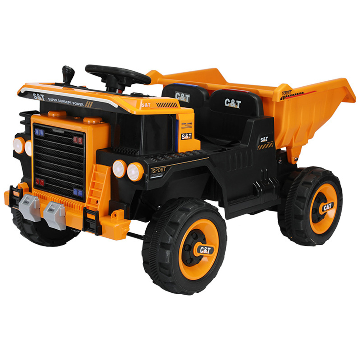 Low price 4WD Engineering Power Battery 12V Electric Dump Truck Car For Kids Remote Control Toy Ride On Car