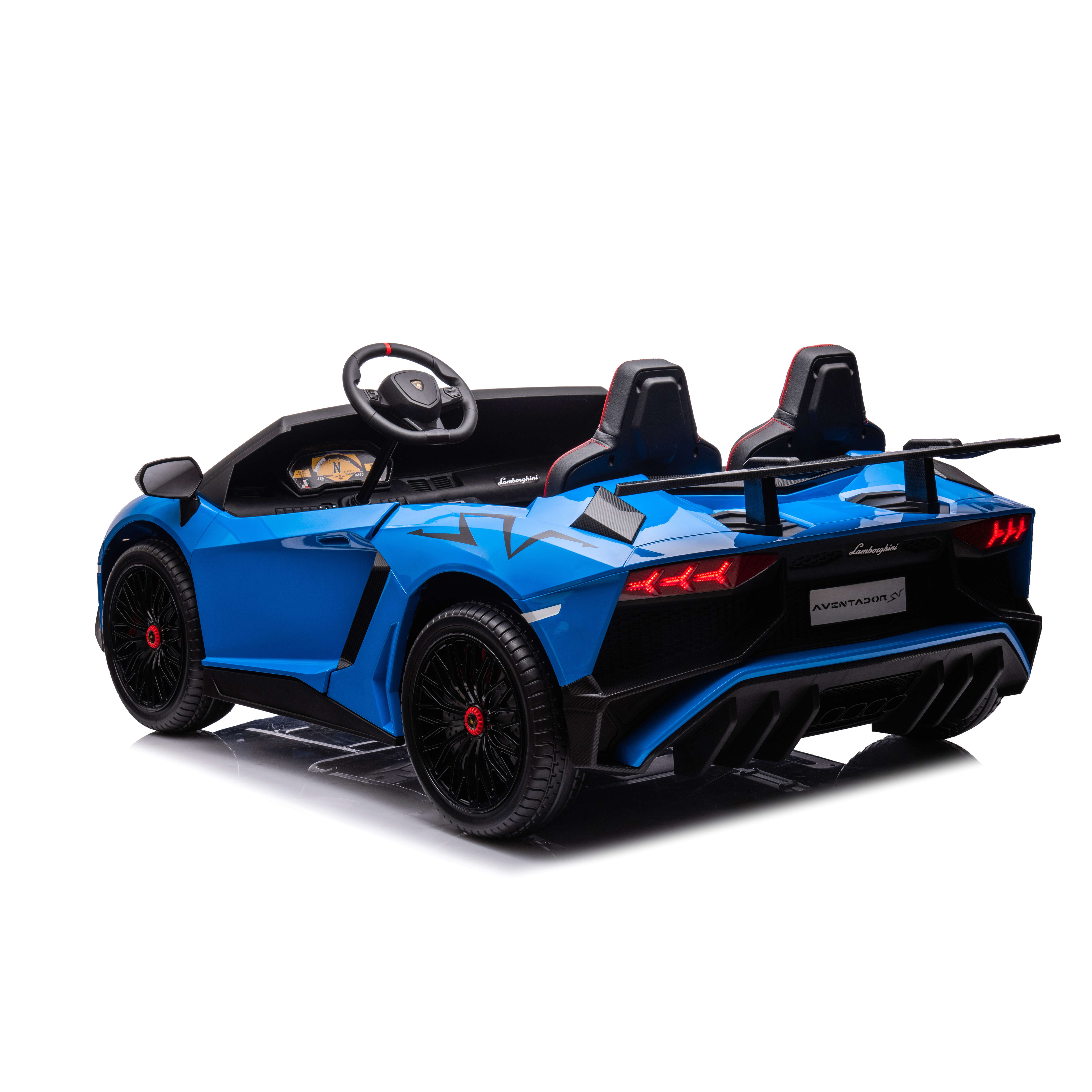 24V Licensed Lamborghini Aventador SV Two-seat Electric Kids Car With Brushless Motor Parent-child Car