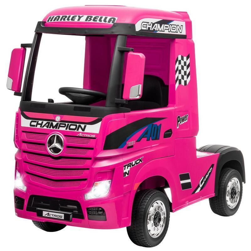 Benz Actros Lorry 2x12V Battery 4WD Electric Parental Controlled Big Kids Ride On Car With Trailers Truck For 10 Years Children