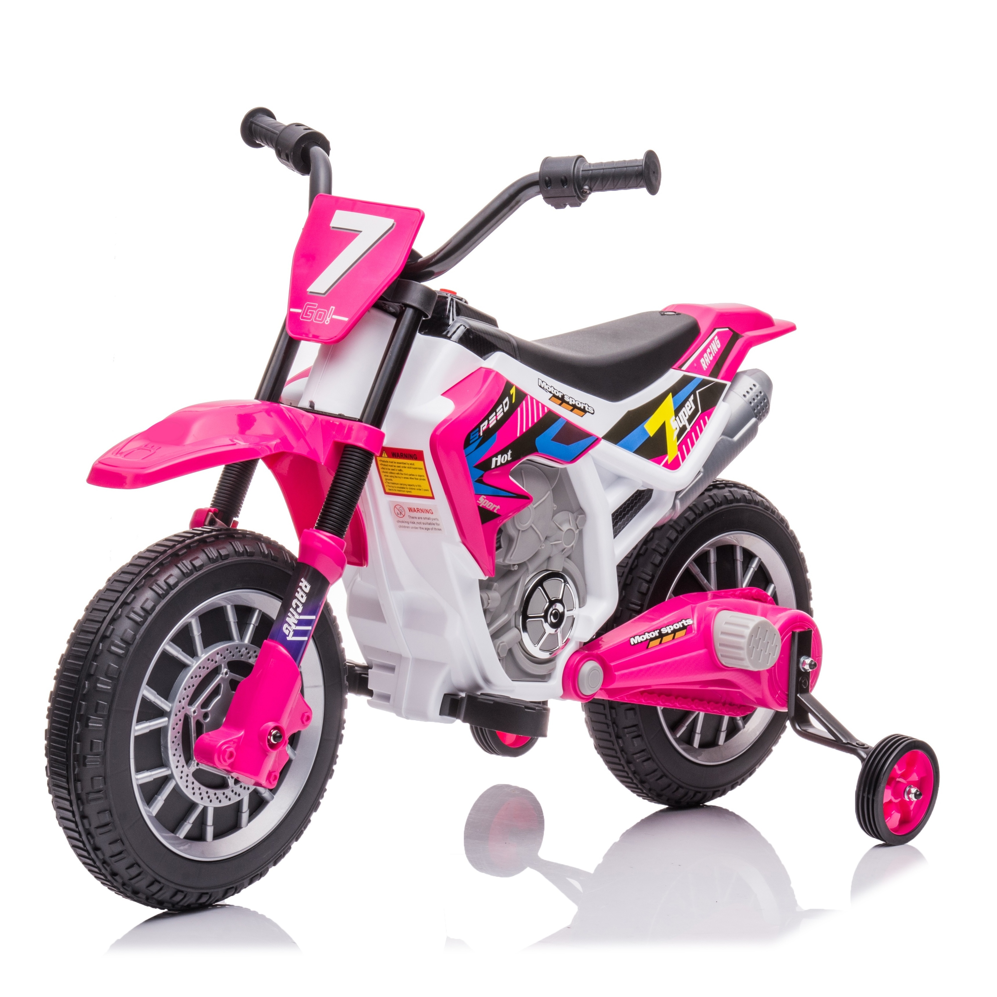 2022 New Design Child Electric Motorcycle With Training Wheels Popular Electric Ride On Car For Kids Pink Battery Powered 12v