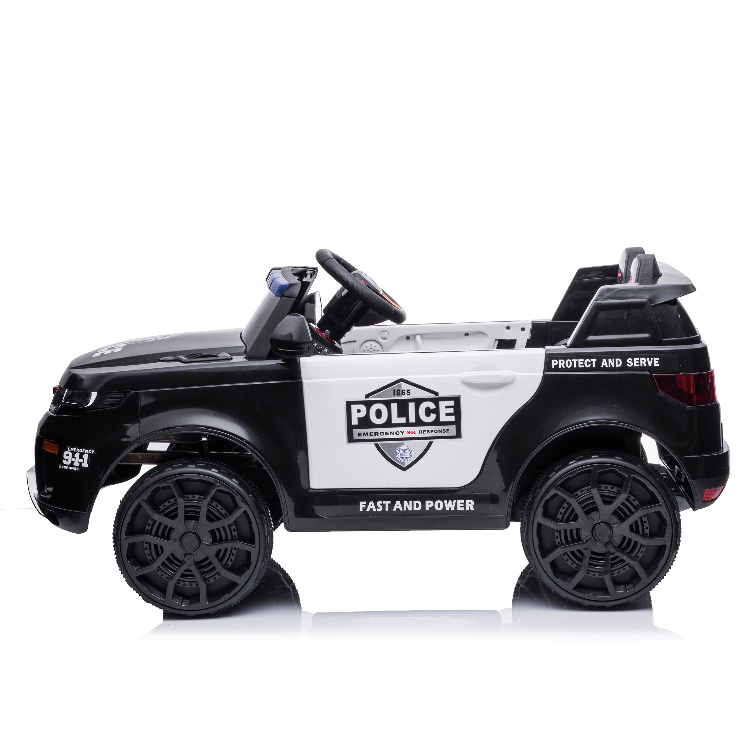 Play Black Toy Cars 2022 Cool Electric Police SUV Ride on Car for Kids Children Battery Powered 12v with Remote Controller White