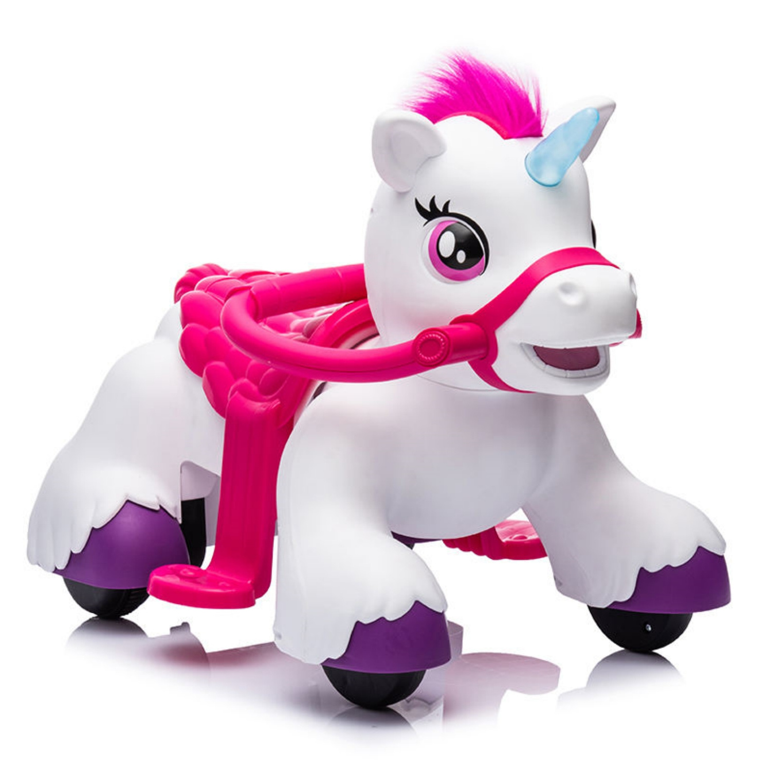 2024 Hot Selling Unicorn Shape With Fur Electric Ride On Car For Child 6V Cute Design Kids Car