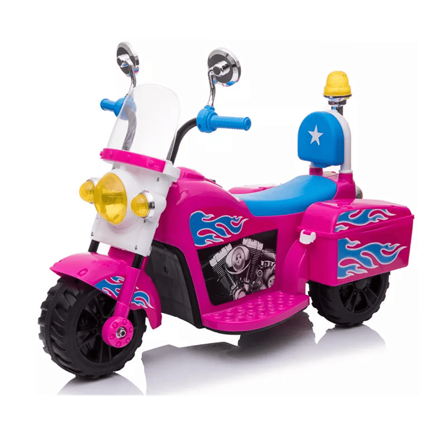 2022 New Child Electric Police Motorcycle White Red Kids Pink Ride On Cars Battery Powered Toy Cars