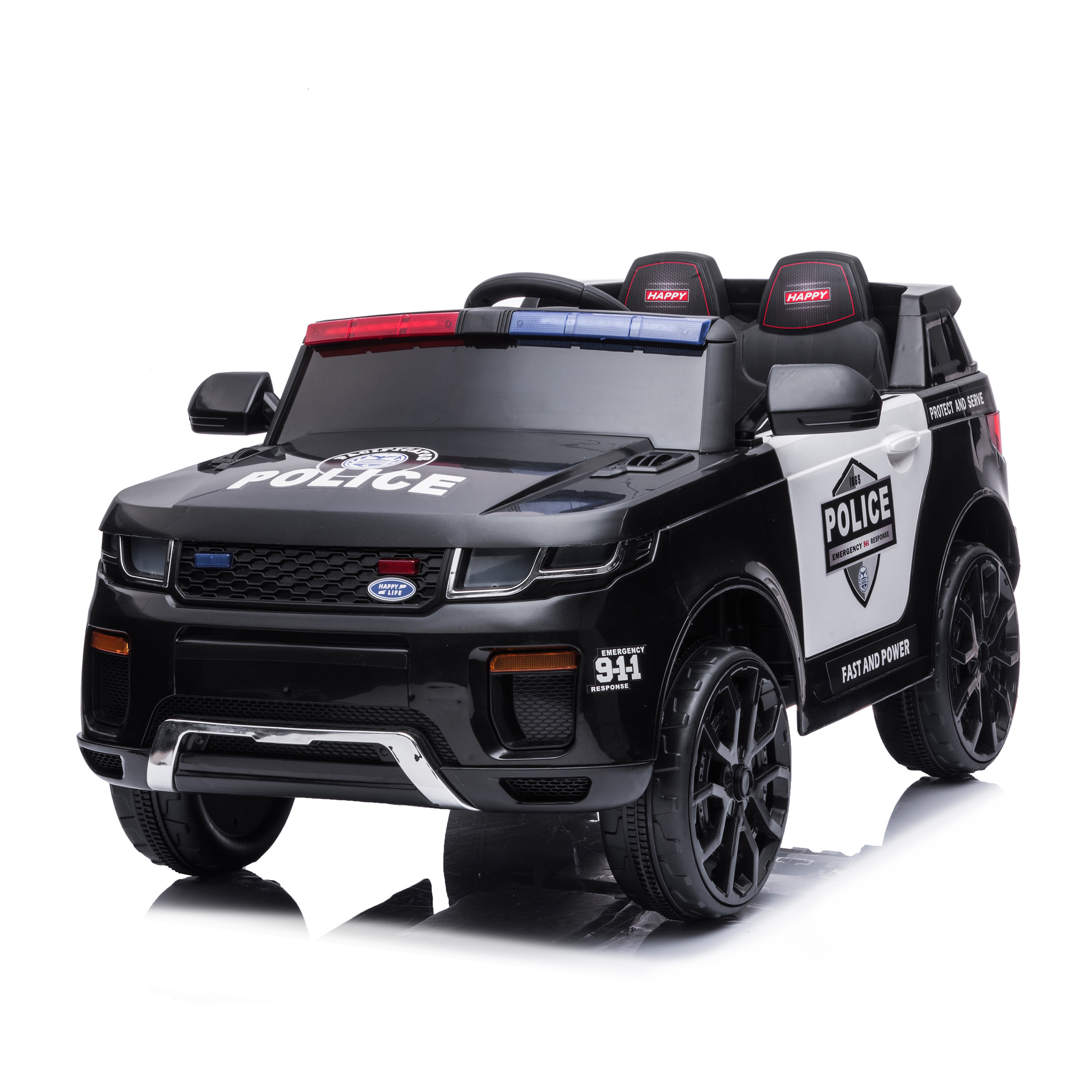 Play Black Toy Cars 2022 Cool Electric Police SUV Ride on Car for Kids Children Battery Powered 12v with Remote Controller White