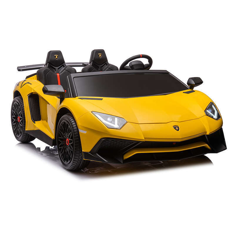 24V Licensed Lamborghini Aventador SV Two-seat Electric Kids Car With Brushless Motor Parent-child Car