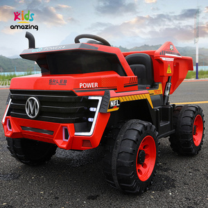 Kids 12v electric ride on car toy fire truck Electric Engineering Dump Truck