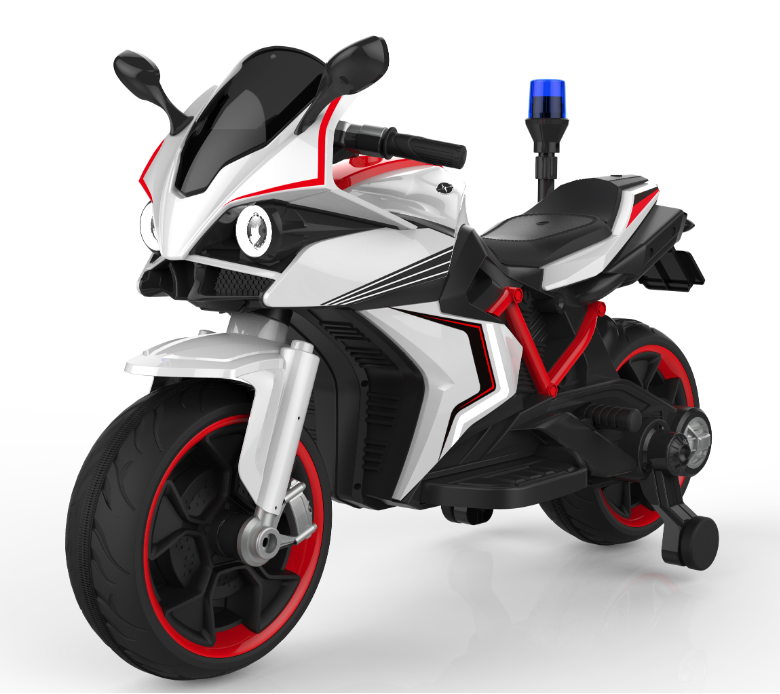 Wholesale popular with police lights 12V electric ride on car kids police motorcycle toys