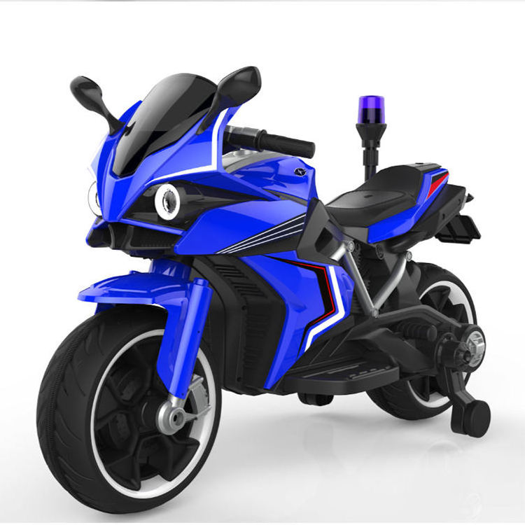 Wholesale popular with police lights 12V electric ride on car kids police motorcycle toys