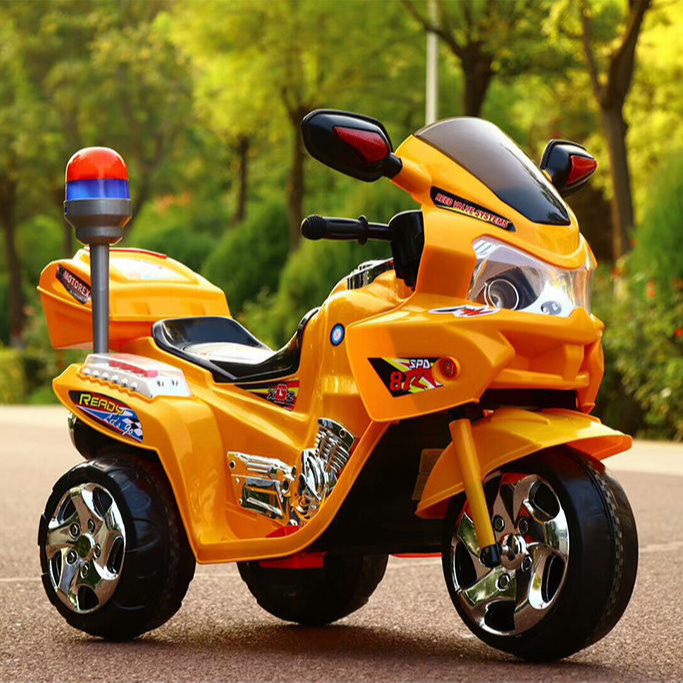 electric motorcycle with music lamp police bike ride on car for kids Wholesale classical style children's