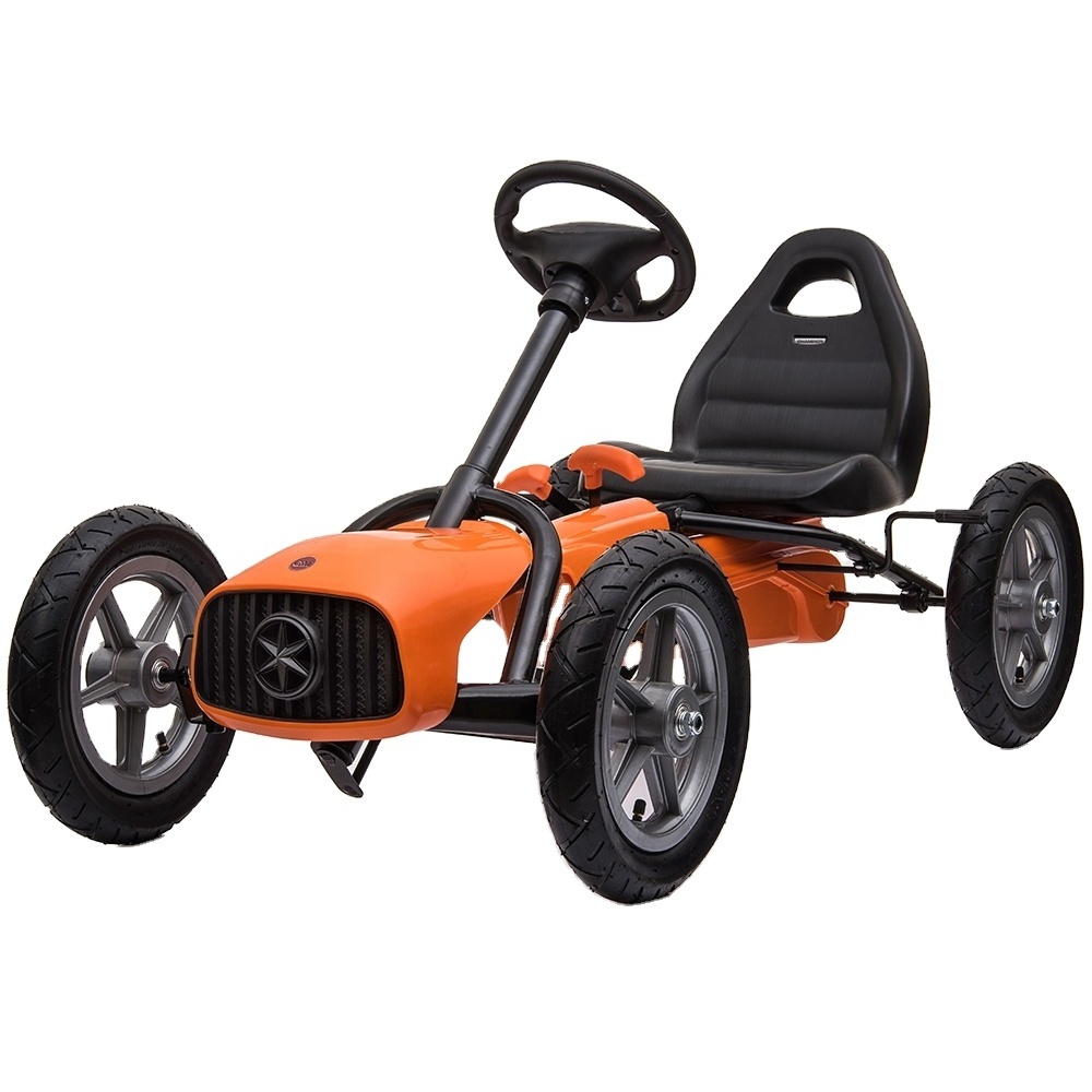 Wholesale manufacturers of children's ride  on pedal go-karts car  with front and rear adjustable seats.