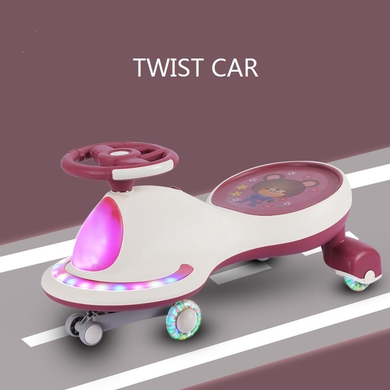 2023 hot selling children park driving twist ride on car toy swing  scooter car for kids