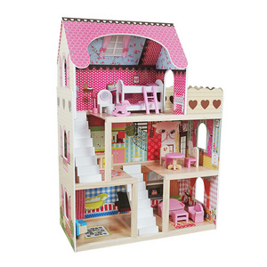 New 2024 Wooden High Quality DIY Big Toys pretend Play doll houses