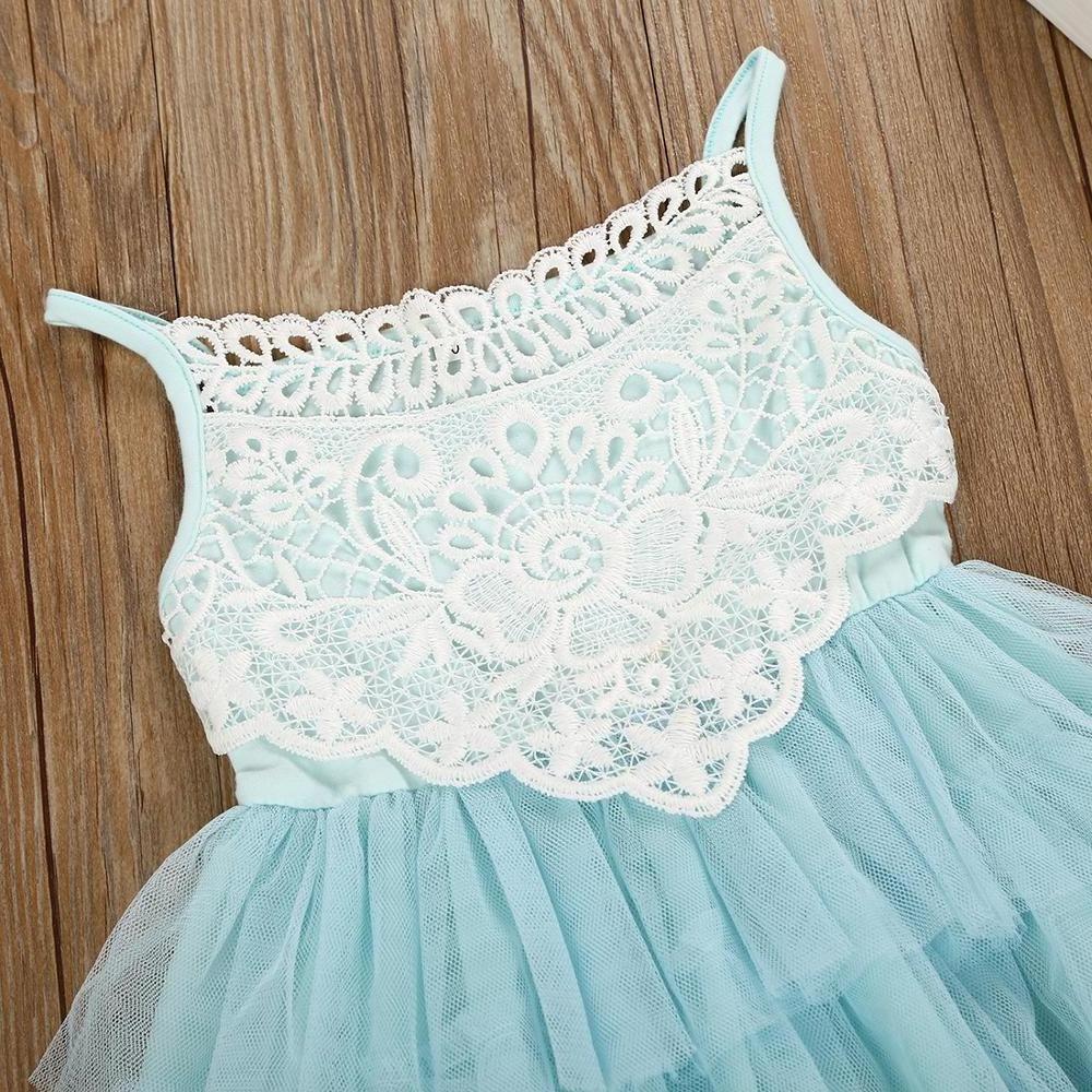 Lace Tulle Dress for Girls  Birthday Princess Outfits Child Costume Kids Cake Smash Beach Floral Dresses Baby Girl Clothing