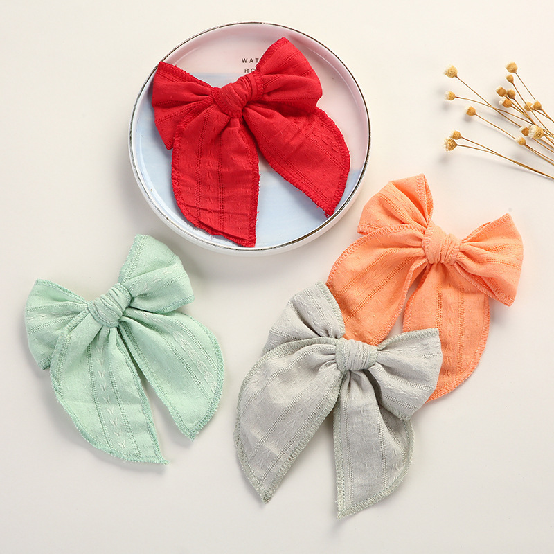 Hair Pins For Baby Girls Hair Clips Bows Barrette Princess Clip Children Kinder Hear Accessoires Jacquard Hairpin Hairgrip