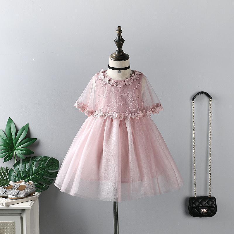 NEW Fashion children cappa party dress Lace Girl Princess Bridesmaid Pageant Tulle Gown Party Wedding Dress girls