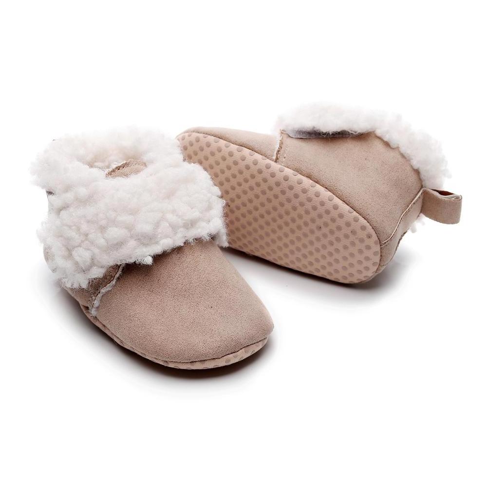 New Winter Plush Thick Boot Warm Baby Girls Snow Boot Bowknot Shoes Soft Cotton Sole Prewalker Crib Children Plush Boots