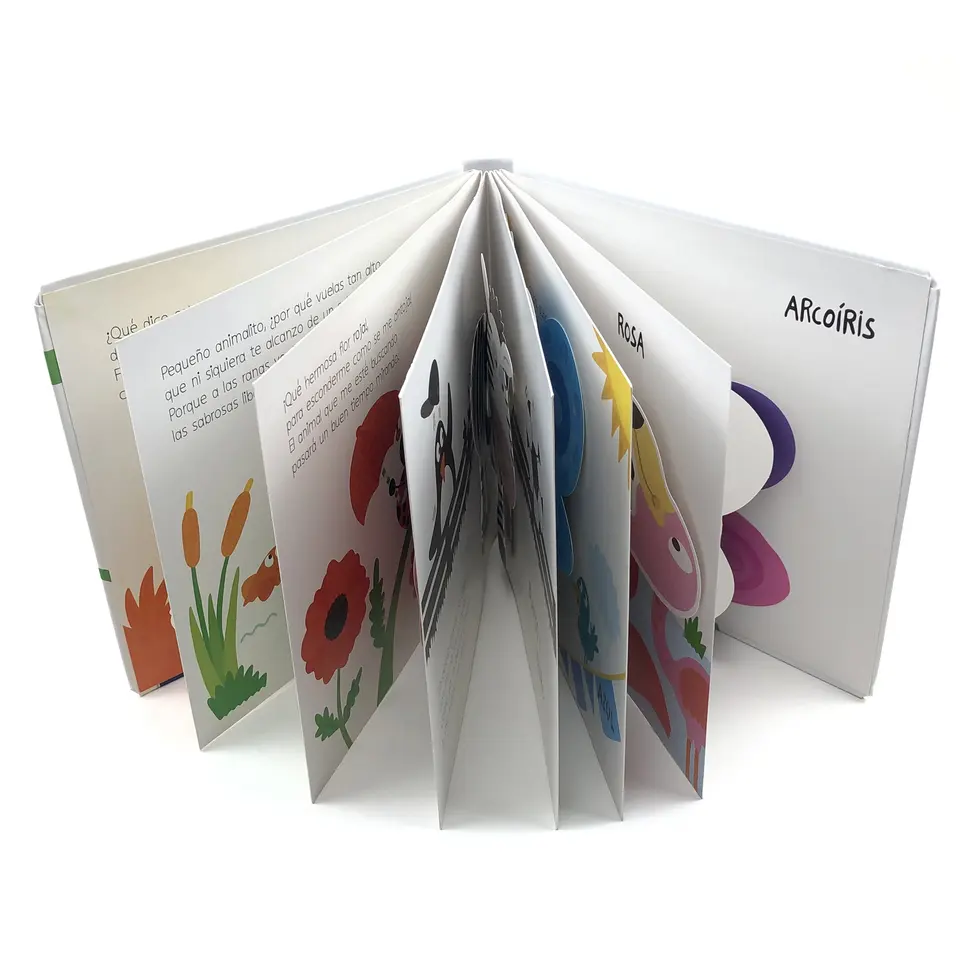 kids story comic printing book 3D children pup-up cardboard hardcover book printing