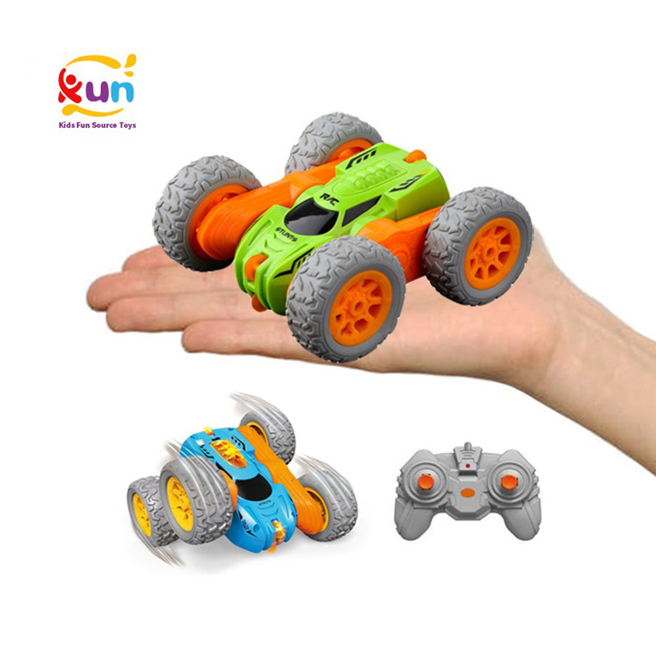 All Terrain Tires Toy Vehicles Small RC Car 360 Rotation Rolling Remote Control Car Off-road Mini RC Stunt Car Toys For Kids 