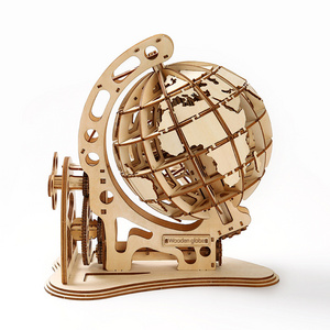 Creative Mechanical Diy 3d Globe Wooden Puzzle Game Toy Gift Children Adult Hand Grasping Puzzle