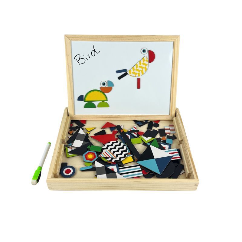 Children's Toy Wooden Magnetic Puzzle Animal Magnetic Drawing Board Children's Educational Puzzle Toys