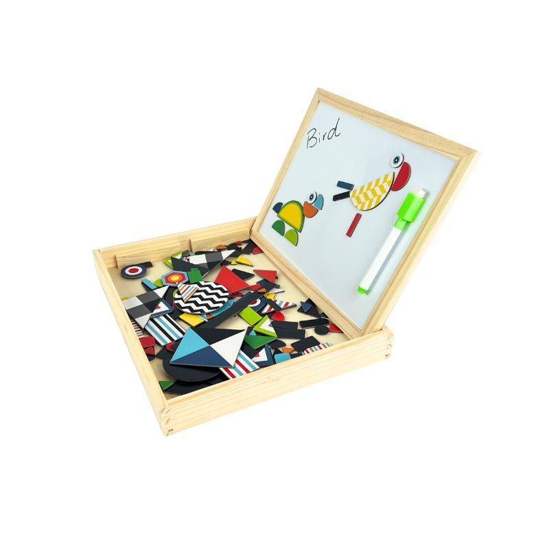 Children's Toy Wooden Magnetic Puzzle Animal Magnetic Drawing Board Children's Educational Puzzle Toys