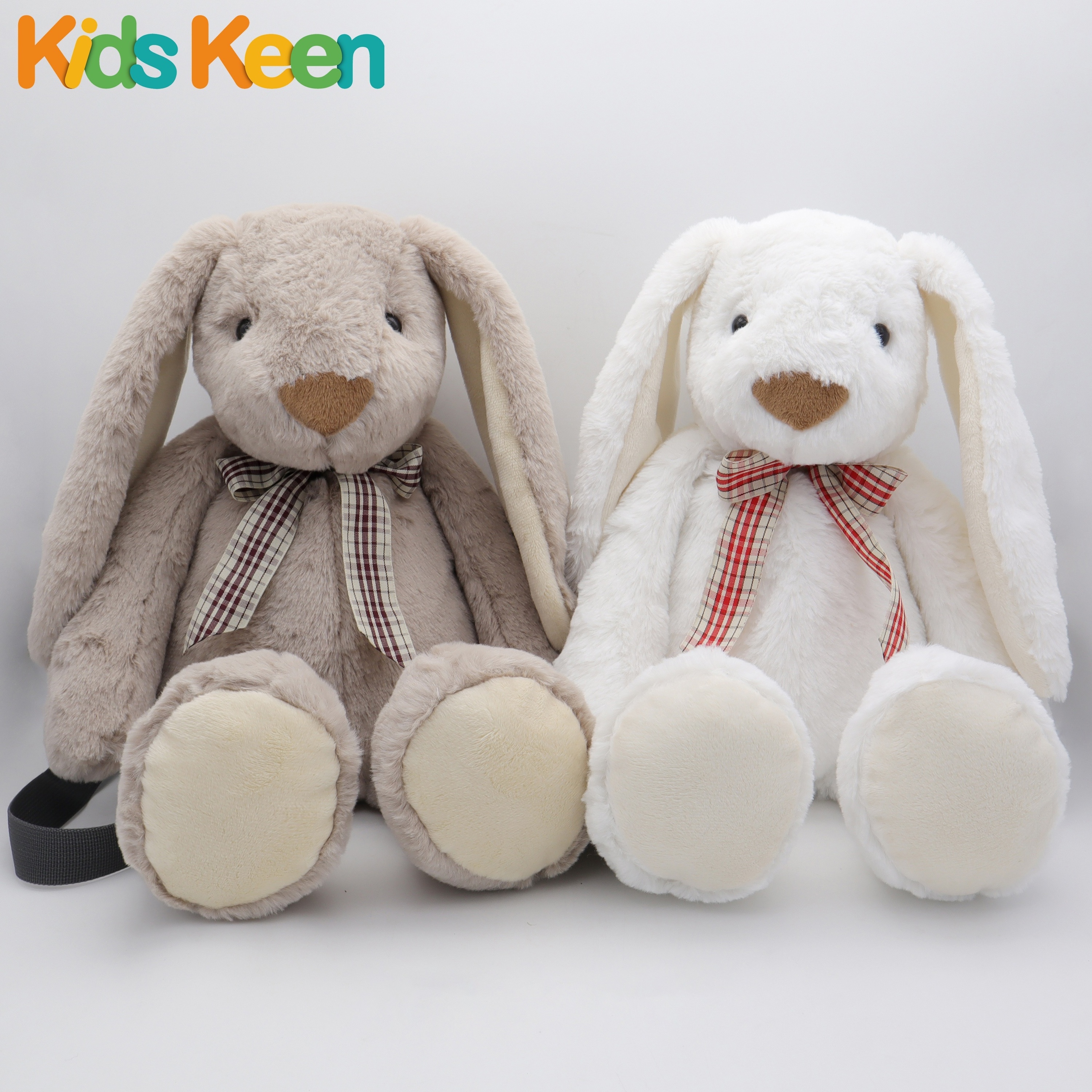 bunny plush toys Customized 12 Inches Toy School Bag Plush Backpacks With Stuffed Doll rabbit soft toy candy bag