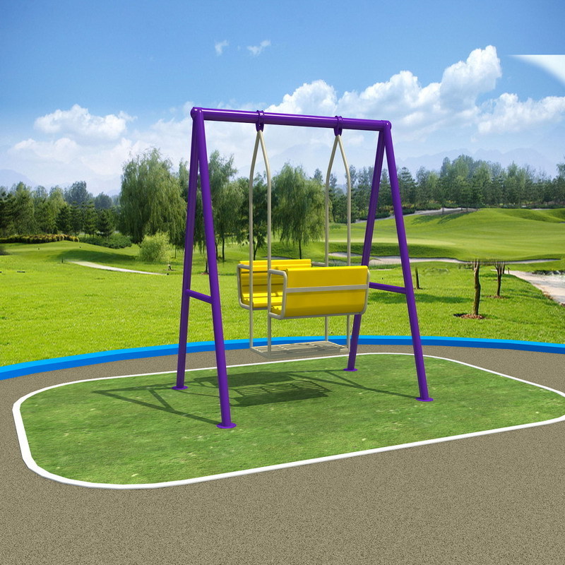 2022  kids playground with two seater garden swing