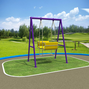 2022  kids playground with two seater garden swing